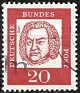 Germany 1961 Characters 20 Pfennig Red Scott 829. Alemania 1961 829. Uploaded by susofe